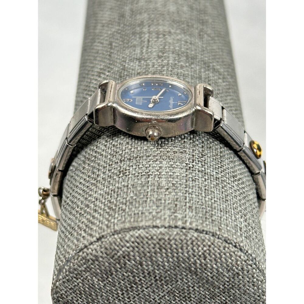 Longanberger Watch Womens 19mm Oval Blue Dial Charm Basket Stretchy New Battery - Picture 4 of 16